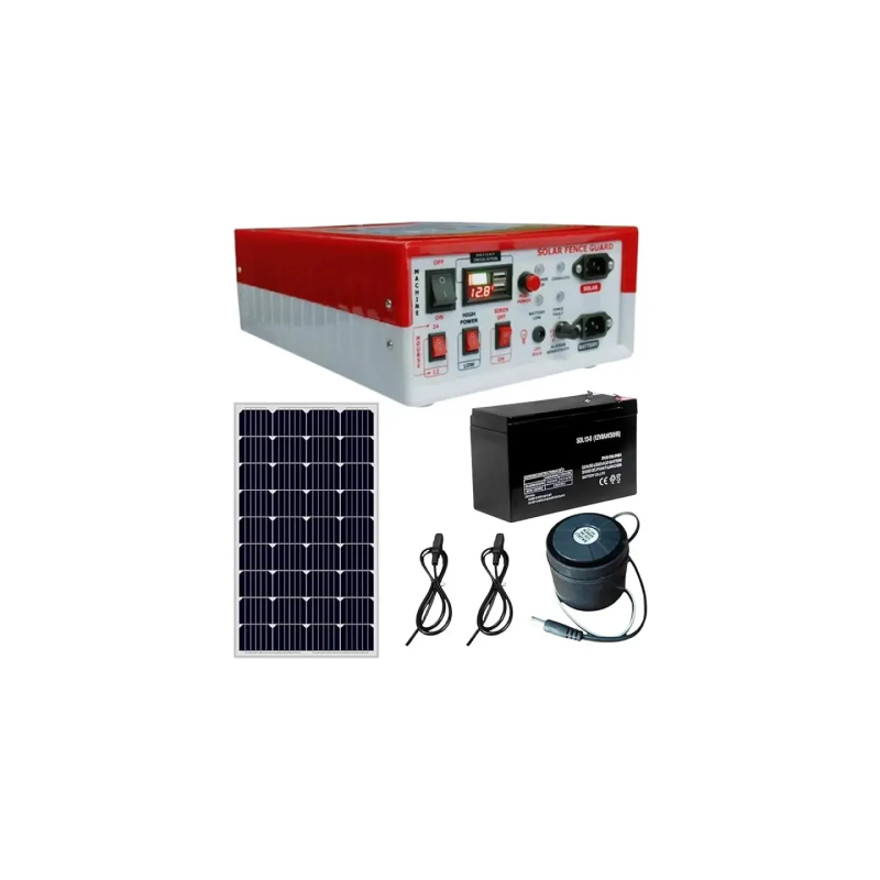 Kamal Agrotech Zhatka Machine Solar Fence Protector Kit, With Solar Panel, Battery, Siren, Insulator, 50 Acre Coverage