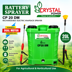 Crystal Power CP-20 DM Knapsack Sprayer – Double Motor, 20 Litre
