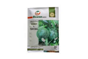 Rizwan Yuan Ball Squash Seeds – High Yield Premium Round Squash for Commercial Farming & Kitchen Gardening(50GM)